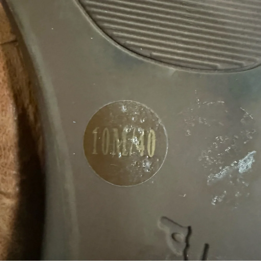 Women’s LuckyBrand Brown Leather Pintuck Wedge Size 10 - Picture 5 of 10